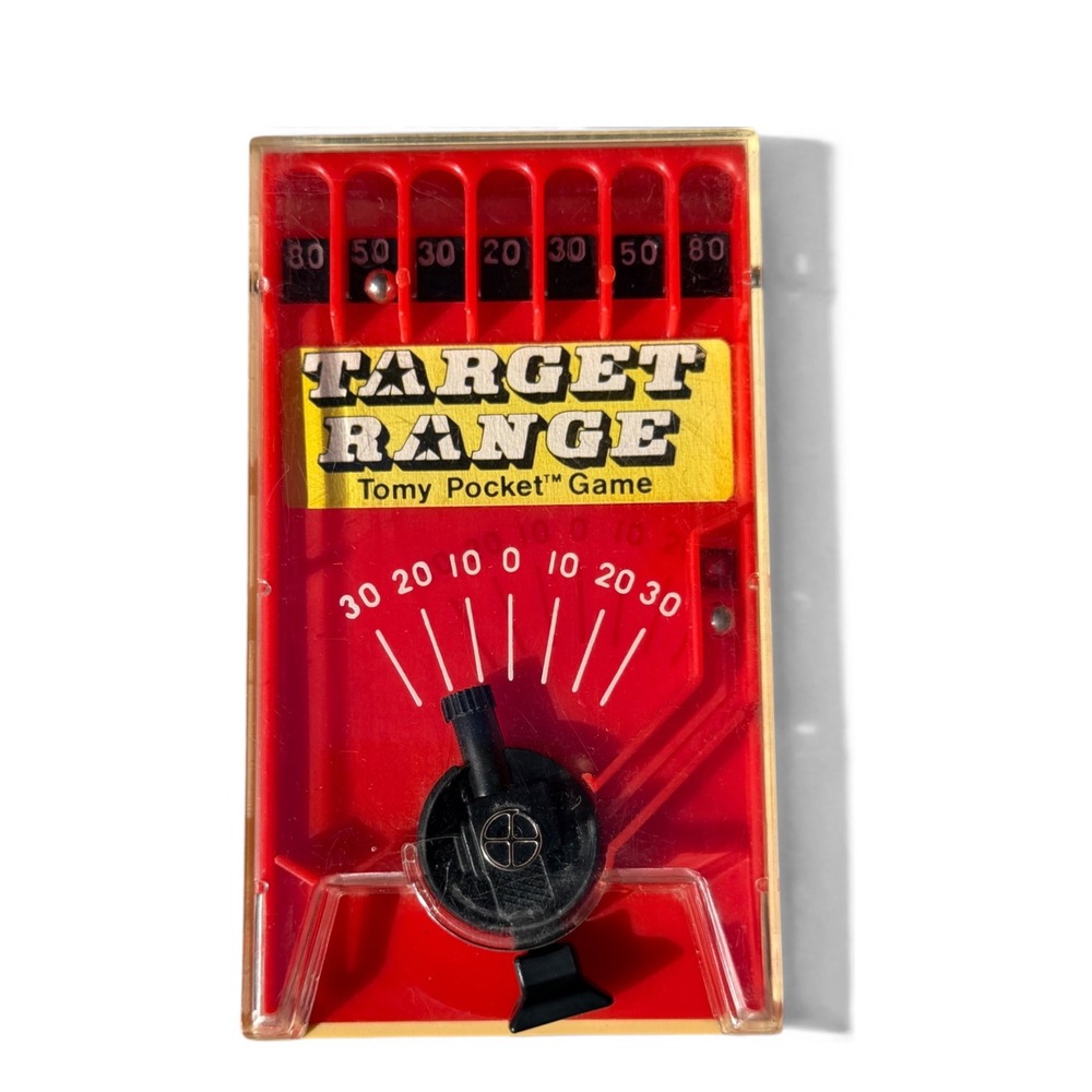 Tomy Pocket Game Target Range 1976 Handheld Mechanical Skill Toy Hong Kong